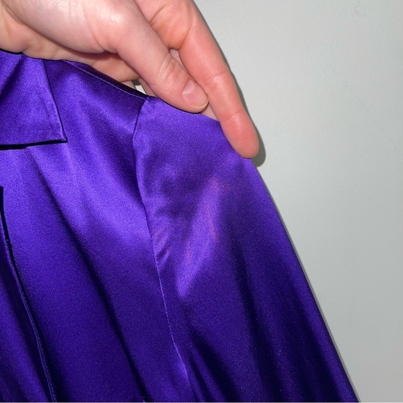 Spenser Jeremy Blouse Women’s Size 8 US Purple 100% Silk Vintage Wrap Style - Picture 10 of 10
